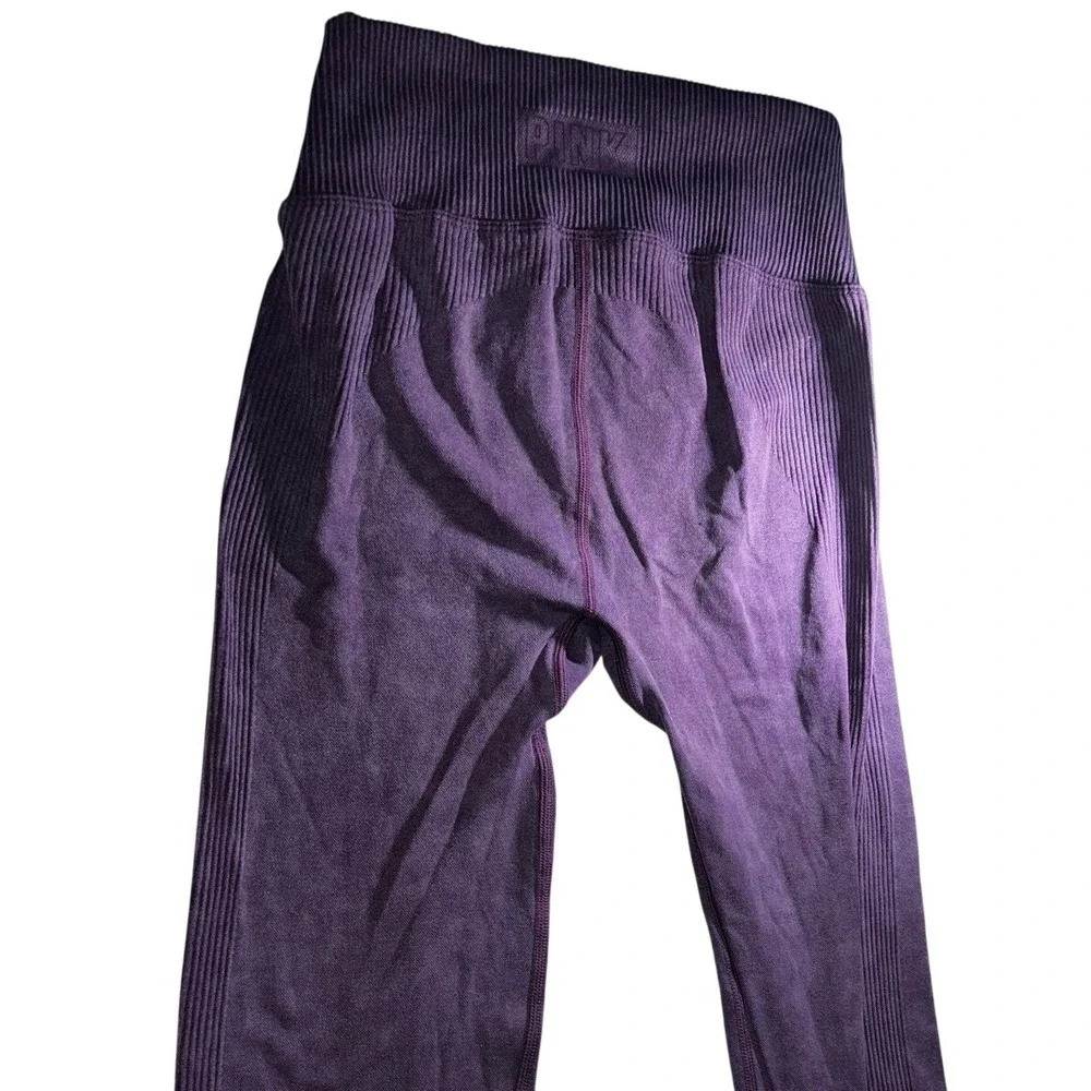 Victoria Secret PINK Seamless High Waist Drawstring Leggings Purple Small - Picture 7 of 8